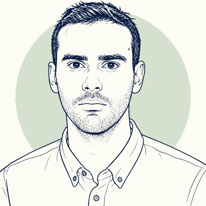Illustrated portrait of Noaman S'Bouria