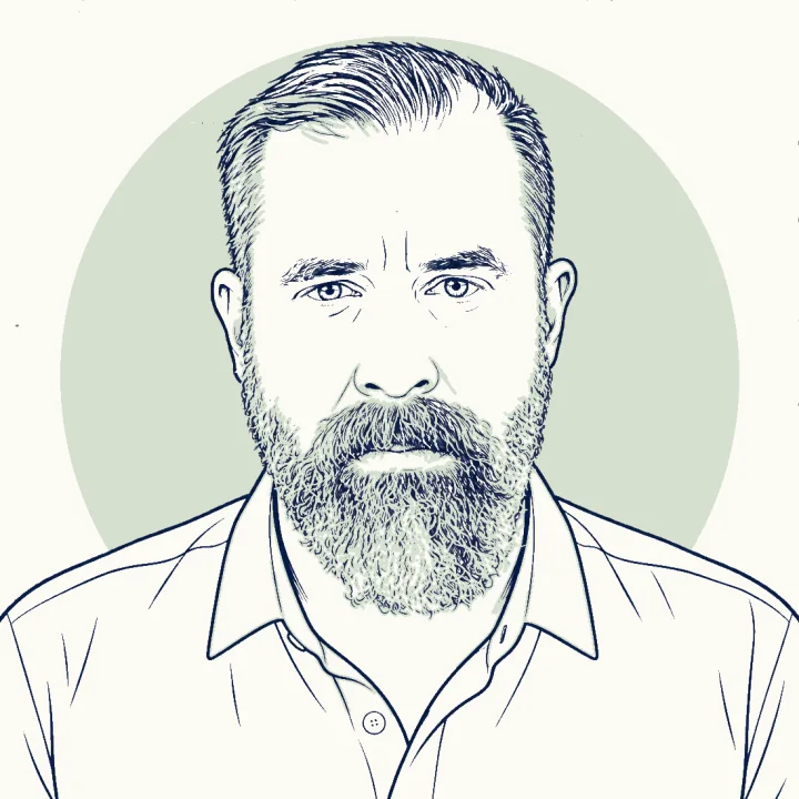 Illustrated portrait of Ryan Blackman